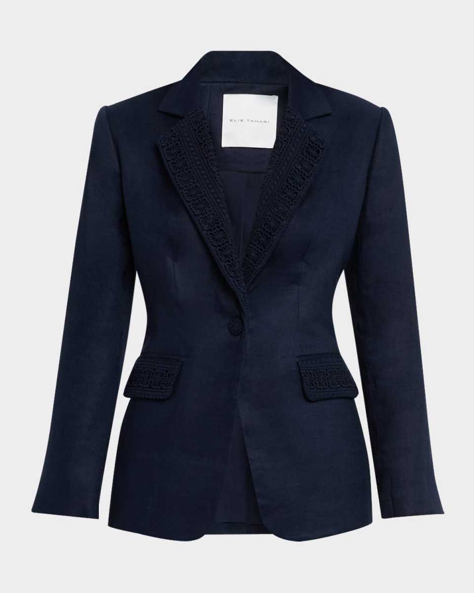 The Aster Single-Button Linen Jacket